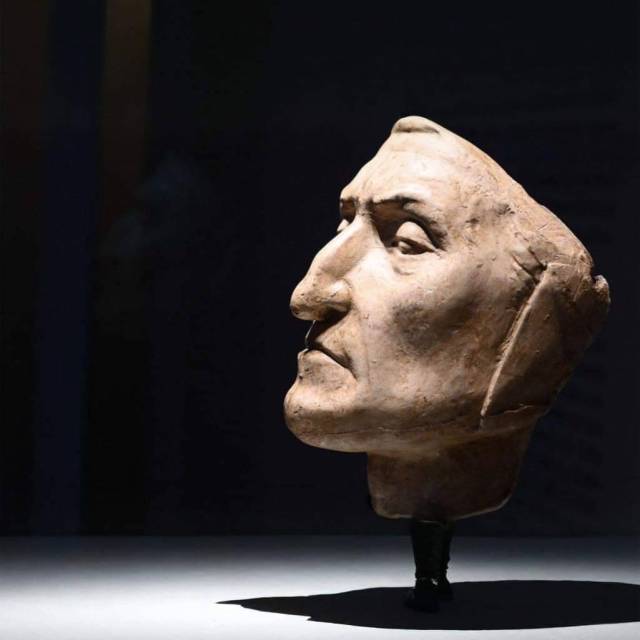 “Death Mask of Dante Alighieri located at the Palazzo Vecchio, Florence, Tuscany, Italy.”