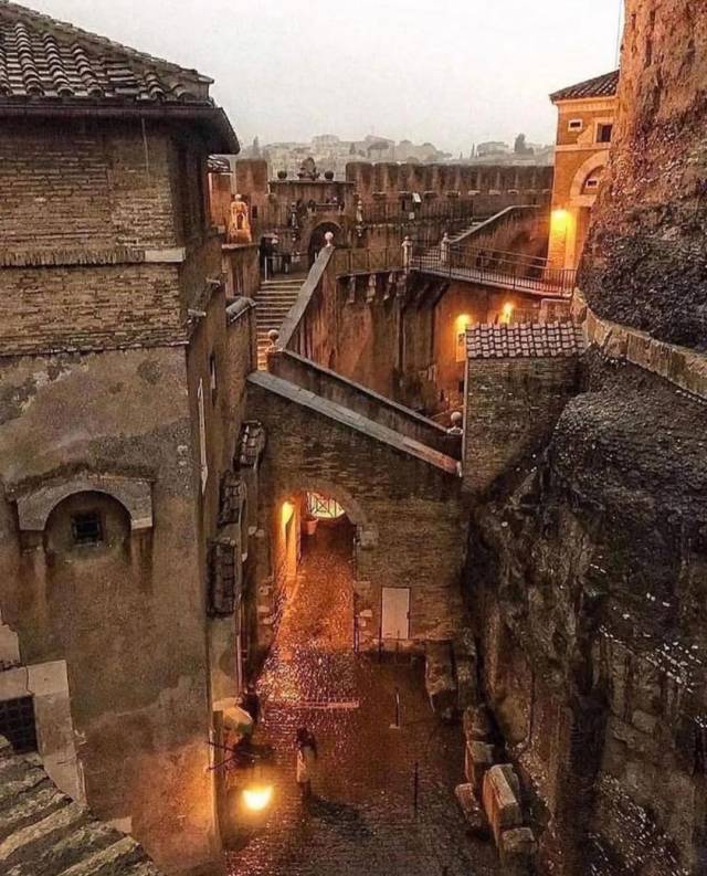 inside Castel Sant’Angelo in Rome