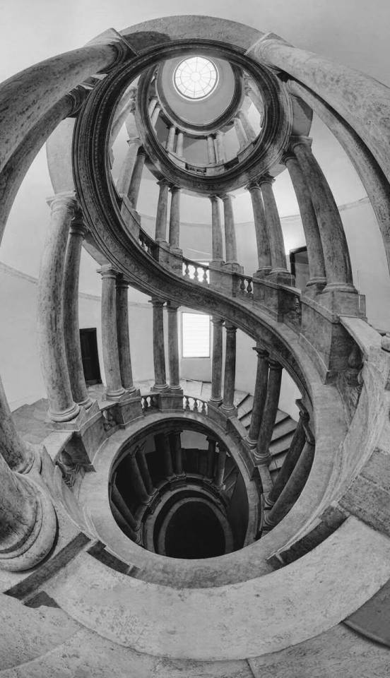 Francesco Borromini,scala situata all’interno di Palazzo Barberini a Roma