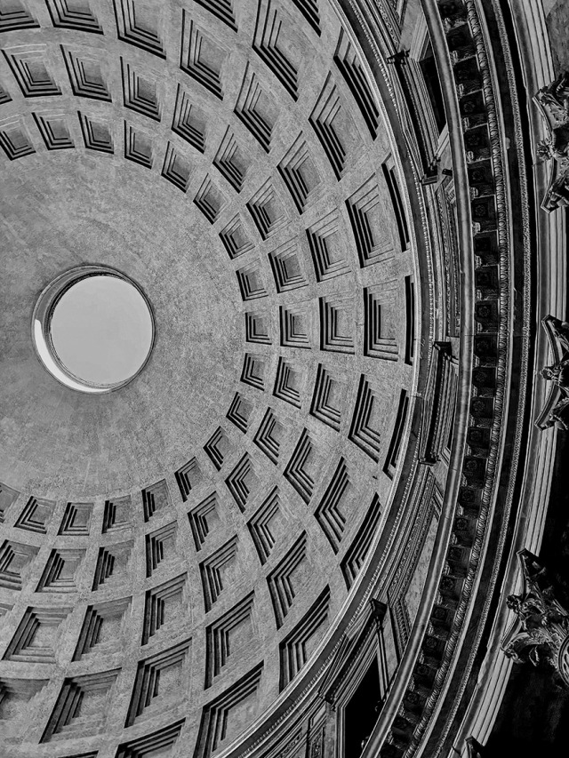 Pantheon, oculus, dome detail,