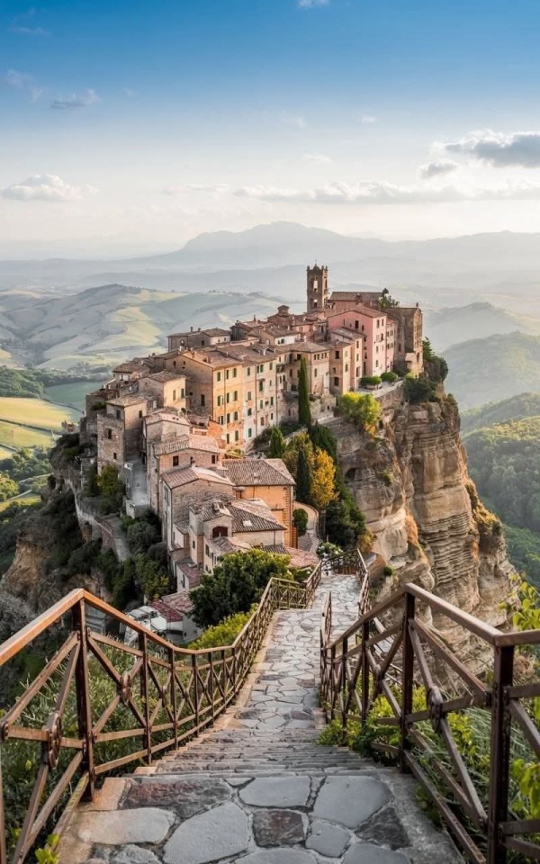  Civita di Bagnoregio, a historic hilltop village located in the Viterbo province of Lazio, central…