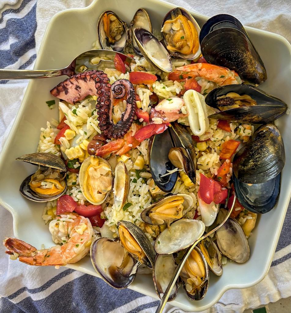 Italian Seafood Rice Salad (Insalata di Riso alla Marinara)