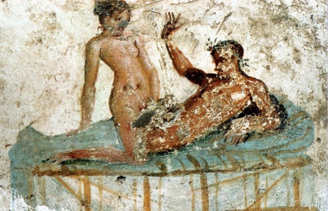 Erotic mural, Pompeii